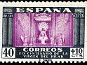 Spain - 1946 - Pilar Virgin - 40 + 10 CTS - Red - Spain, Pro Tuberculosos - Edifil 998 - Virgen del Pilar. No Imprint - 0